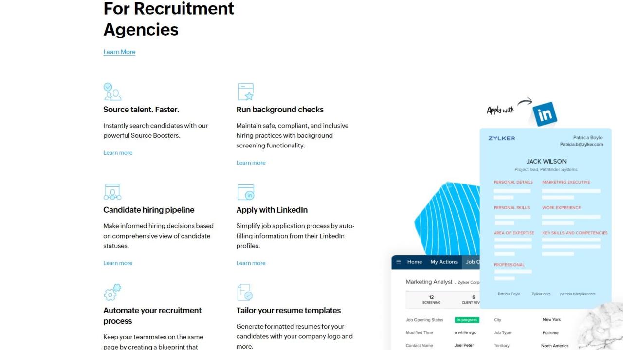 Zoho recruit demo