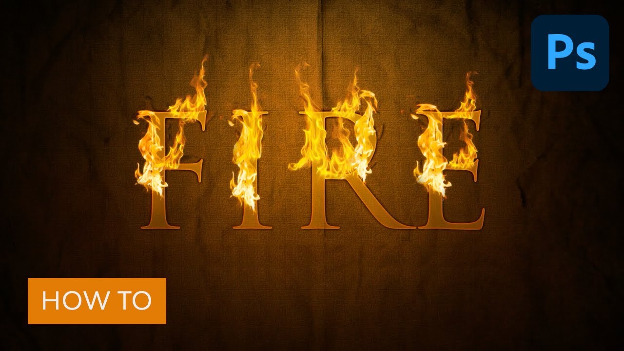 Fire Text Effect Photoshop Tutorial