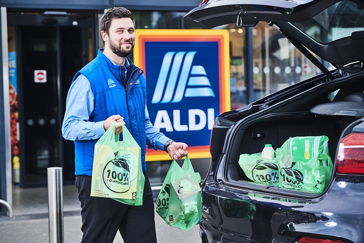 Aldi collect supermarket parking extends shoppers Aldi collect supermarket parking extends shoppers