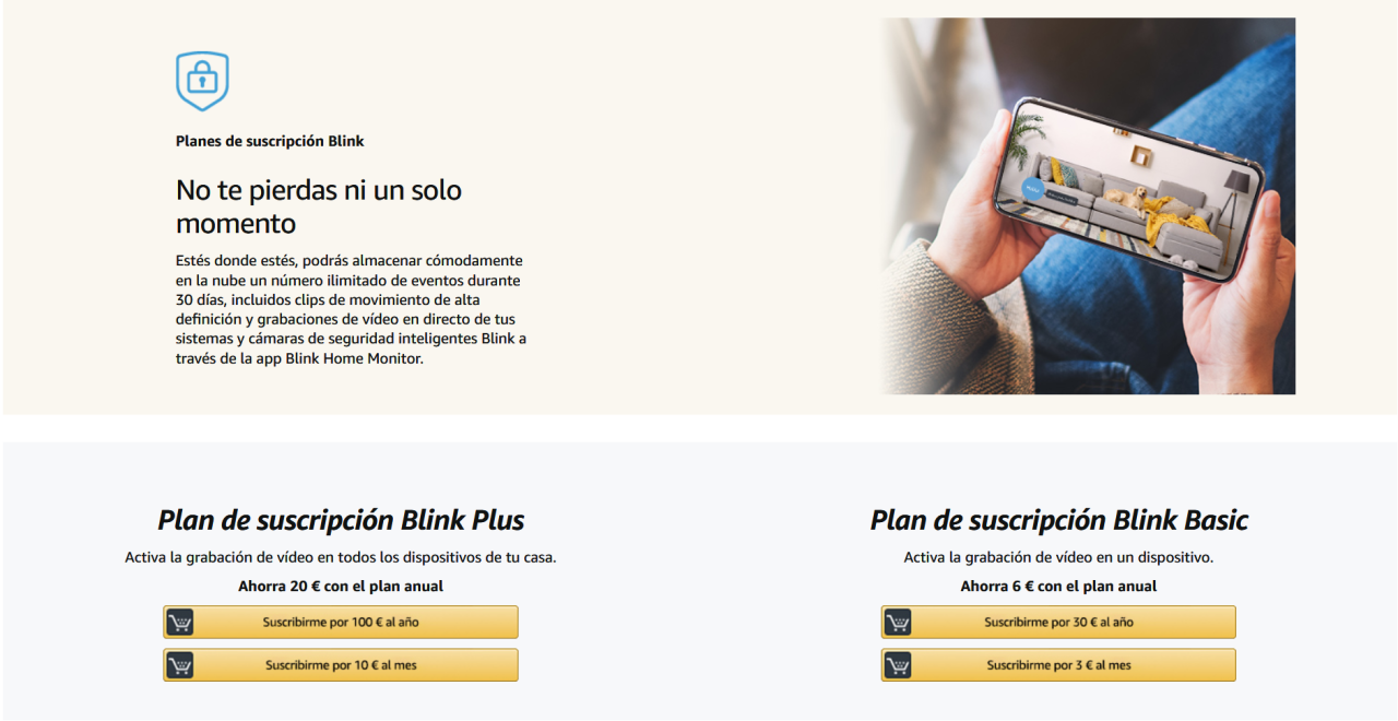 Purchase blink subscription plan