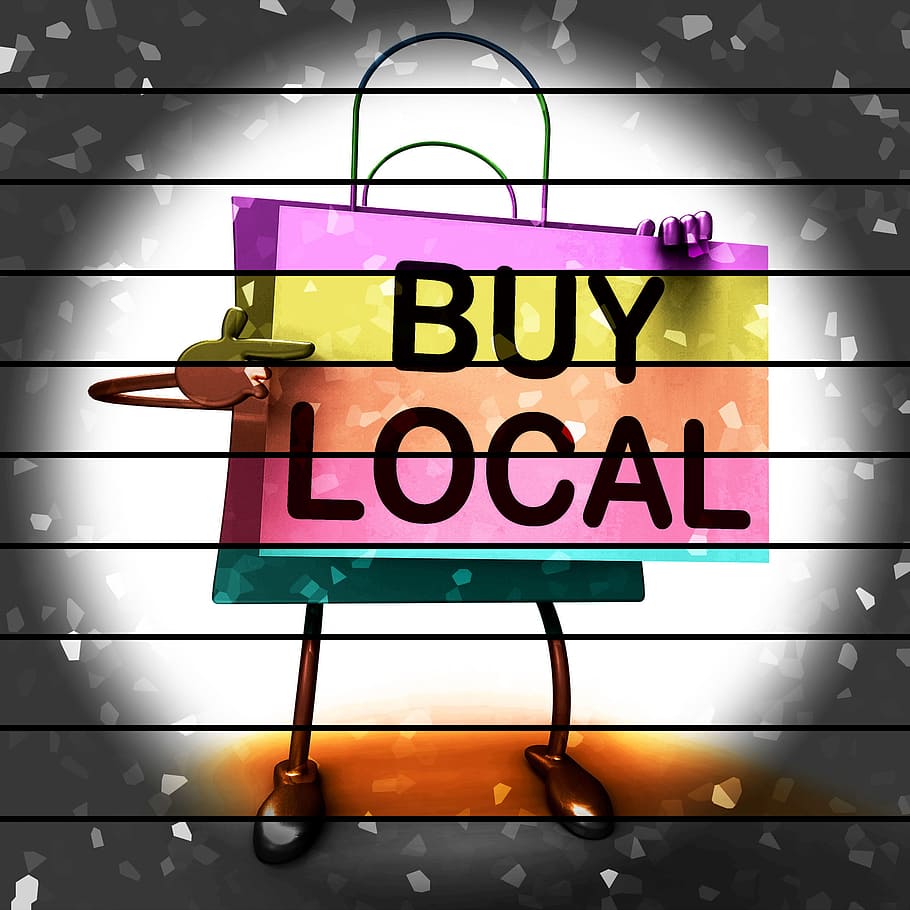 Free download | buy, local, shopping bag, showing, buying, products ...