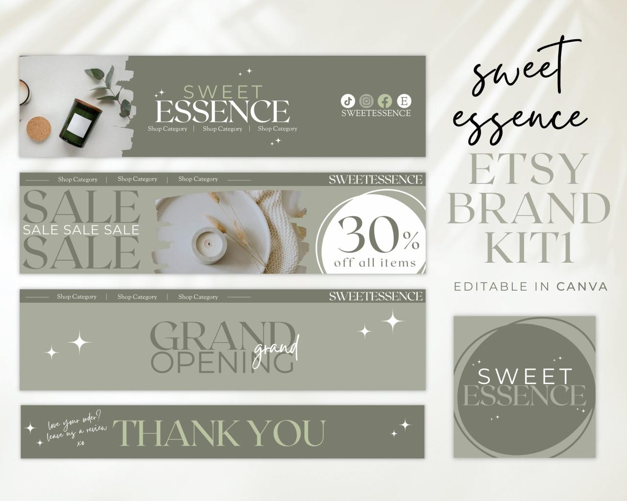 Etsy Shop Branding Starter Pack Kit, Etsy Branding Kit, Editable Etsy ... Etsy Shop Branding Starter Pack Kit, Etsy Branding Kit, Editable Etsy ...