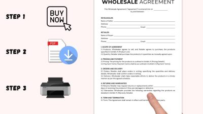 Wholesale Agreement Fillable PDF, Wholesale Contract Template ...