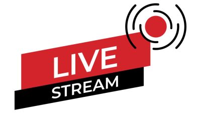 Live stream symbol icon. Online stream sign. Flat simple design. Vector ...